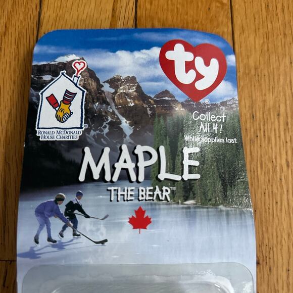 Maple the bear, still in original packaging. Born on 7/1/1996 and retired on 7/ - Picture 2 of 7